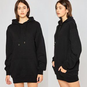 NEW Black Ultra SOFT Hoodie Sweatshirt Tunic Dress
